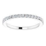 14K White 1/3 CTW Diamond Matching Band