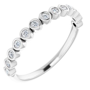 14K White 1/6 CTW Natural Diamond Anniversary Band