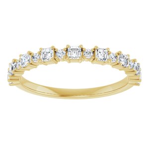 14K Yellow 1/2 CTW Natural Diamond Anniversary Band