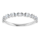 Platinum 1/2 CTW Natural Diamond Anniversary Band
