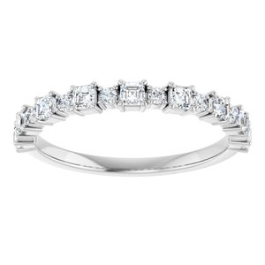 Platinum 1/2 CTW Natural Diamond Anniversary Band