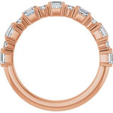 14K Rose 1 1/3 CTW Natural Diamond Anniversary Band