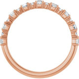 14K Rose 1/2 CTW Natural Diamond Anniversary Band