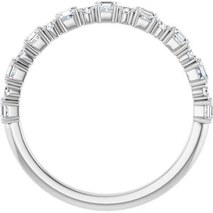14K White 1/2 CTW Natural Diamond Anniversary Band