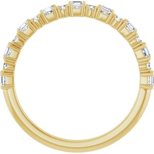 14K Yellow 1/2 CTW Natural Diamond Anniversary Band