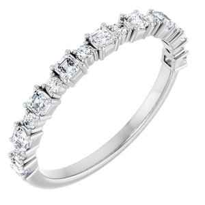 Platinum 1/2 CTW Natural Diamond Anniversary Band