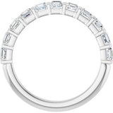 14K White 1 1/8 CTW Natural Diamond Anniversary Band