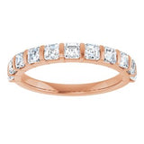 14K Rose 1 1/8 CTW Natural Diamond Anniversary Band