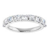 14K White 1 3/8 CTW Natural Diamond Anniversary Band