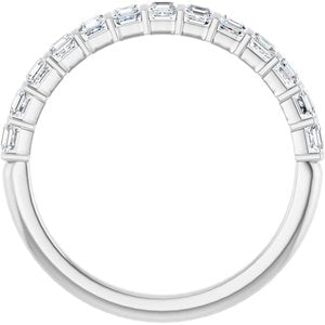Platinum 5/8 CTW Natural Diamond Anniversary Band
