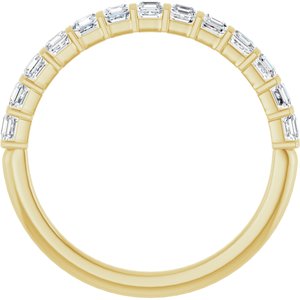 14K Yellow 5/8 CTW Natural Diamond Anniversary Band