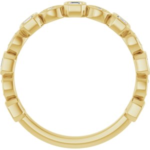 14K Yellow 3/8 CTW Natural Diamond Anniversary Band