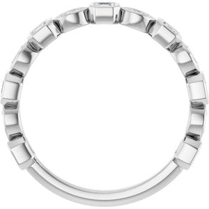 Platinum 3/8 CTW Natural Diamond Anniversary Band