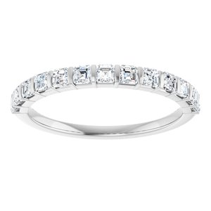 Platinum 5/8 CTW Natural Diamond Anniversary Band