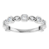 Platinum 3/8 CTW Natural Diamond Anniversary Band
