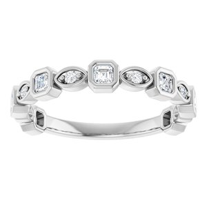 Platinum 3/8 CTW Natural Diamond Anniversary Band