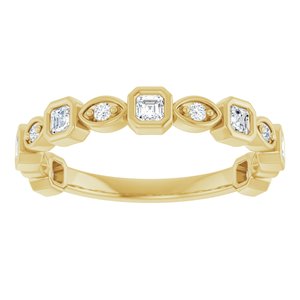 14K Yellow 3/8 CTW Natural Diamond Anniversary Band
