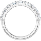 14K White 1 3/8 CTW Natural Diamond Anniversary Band