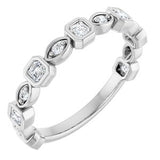Platinum 3/8 CTW Natural Diamond Anniversary Band