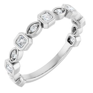 Platinum 3/8 CTW Natural Diamond Anniversary Band