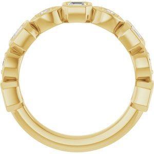 14K Yellow 9/10 CTW Natural Diamond Anniversary Band