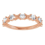 14K Rose 3/4 CTW Natural Diamond Anniversary Band