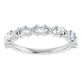 14K White 3/4 CTW Natural Diamond Anniversary Band