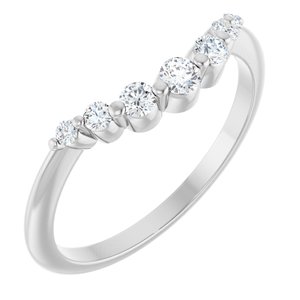 Platinum 1/5 CTW Natural Diamond Contour Band