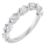 14K White 3/4 CTW Natural Diamond Anniversary Band