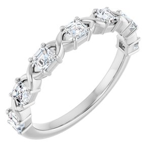 14K White 3/4 CTW Natural Diamond Anniversary Band