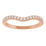 14K Rose 1/5 CTW Natural Diamond Matching Band