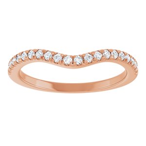 14K Rose 1/5 CTW Natural Diamond Matching Band
