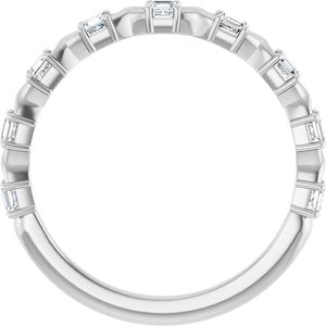 14K White 1/2 CTW Natural Diamond Anniversary Band