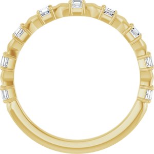 14K Yellow 1/2 CTW Natural Diamond Anniversary Band