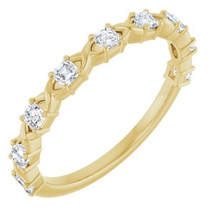 14K Yellow 1/2 CTW Natural Diamond Anniversary Band