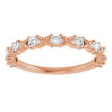 14K Rose 1/2 CTW Natural Diamond Anniversary Band