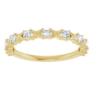 14K Yellow 1/2 CTW Natural Diamond Anniversary Band