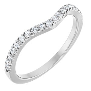 14K White 1/5 CTW Natural Diamond Matching Band