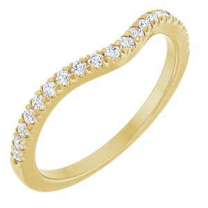 14K Yellow 1/5 CTW Natural Diamond Matching Band