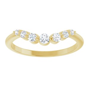 14K Yellow 1/5 CTW Natural Diamond Contour Band