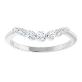 Platinum 1/5 CTW Natural Diamond Contour Band