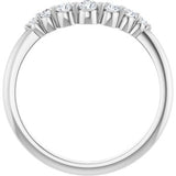 Platinum 1/5 CTW Natural Diamond Contour Band