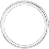 Platinum 1/8 CTW Natural Diamond Matching Band