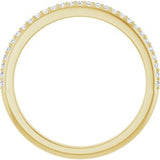 14K Yellow 1/8 CTW Natural Diamond Matching Band