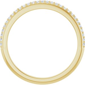 14K Yellow 1/8 CTW Natural Diamond Matching Band