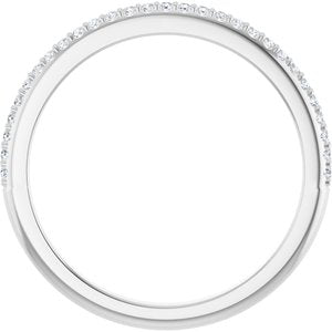 14K White 1/8 CTW Natural Diamond Matching Band