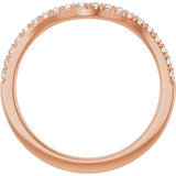 14K Rose 1/5 CTW Natural Diamond Matching Band