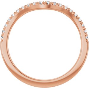 14K Rose 1/5 CTW Natural Diamond Matching Band