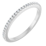 14K White 1/8 CTW Natural Diamond Matching Band