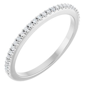 Platinum 1/8 CTW Natural Diamond Matching Band